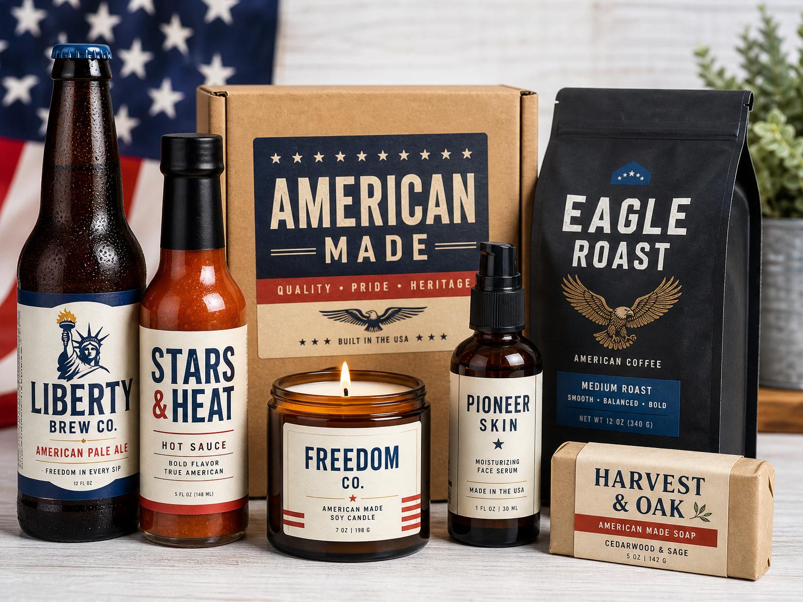Colorful custom printed labels on jars and bottles for food and beverage brands